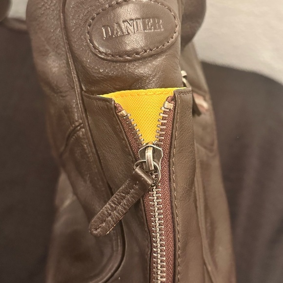 Danier Brown Luxury Leather Underarm Handbag approx 13”x8” - Picture 9 of 10